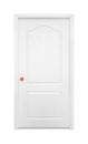 Furniture - White inside door in the orange handle. Isolated Royalty Free Stock Photo
