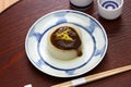 Furofuki daikon, simmered japanese radish served with miso sauce