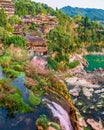 Furong Town, an ancient town on the waterfall Royalty Free Stock Photo