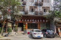 FURONG ZHEN, CHINA - AUGUST 11, 2018: Far Away Hostel building in Furong Zhen town, Hunan province, Chi