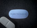 Furosemide Blue Pill Diuretic medication Royalty Free Stock Photo