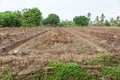 Furrow plowing soil