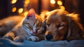 Furry Friends: A Heartwarming Scene of Kittens, Puppies, and Lov