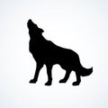 Wolf. Vector drawing Royalty Free Stock Photo