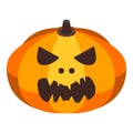 Furry halloween pumpkin icon, isometric style Royalty Free Stock Photo