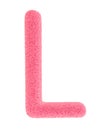 Furry pink letter