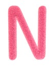 Furry pink letter