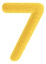 Furry yellow number