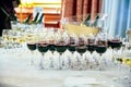 Furshet. Glasses of wine Royalty Free Stock Photo