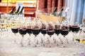 Furshet. Glasses of wine Royalty Free Stock Photo