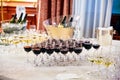 Furshet. Glasses of wine Royalty Free Stock Photo