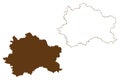 Furstenfeldbruck district Federal Republic of Germany, rural district Upper Bavaria, Free State of Bavaria map vector