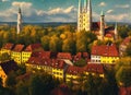 Furth, Bavaria, Germany. Generative AI. Royalty Free Stock Photo