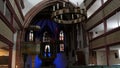 Furth, Germany - December 3, 2018: The interior of the old Catholic church without people