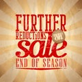 Further reductions sale design retro style. Royalty Free Stock Photo