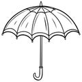 black and white image of an umbrella