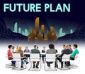 Furutistic Future Plan Urban Structure Concept Royalty Free Stock Photo