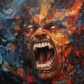 Fury: an Abstract Depiction of Anger and Demon, Generative AI