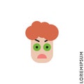 Fury expression boy, man icon color style. Suitable for website design, logo, app and ui. Angry icon