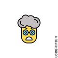 Fury expression yellow boy, man icon with style. Suitable for website design, logo, app and ui. Angry icon