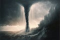 The fury of nature during a tornado Royalty Free Stock Photo