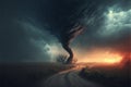 The fury of nature during a tornado Royalty Free Stock Photo