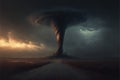 The fury of nature during a tornado Royalty Free Stock Photo