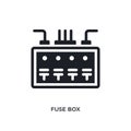 fuse box isolated icon. simple element illustration from electrian connections concept icons. fuse box editable logo sign symbol Royalty Free Stock Photo