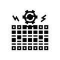 fuse box replacement glyph icon vector illustration Royalty Free Stock Photo