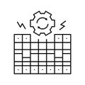 fuse box replacement line icon vector illustration Royalty Free Stock Photo