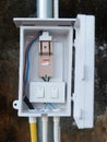 Fuse cutout and lighting switch in a box