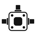 Fuse junction box icon simple vector. Electric switch Royalty Free Stock Photo