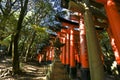 Fushimi Inari Shrine location for Senbon Torii thousands of torii gates Kyoto Osaka Japan Royalty Free Stock Photo