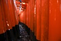 Fushimi Inari Shrine location for Senbon Torii thousands of torii gates Kyoto Osaka Japan Royalty Free Stock Photo