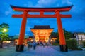 Fushimi Inari Shrine at twilight in Kyoto Royalty Free Stock Photo