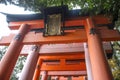 Fushimi Inari-taisha the head shrine of the kami Inari. Torii path at Fushimi