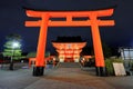 Fushimi Inari Taisha with hundreds of traditional gates at Fukakusa, Yabunouchicho, Fushimi