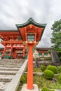 (Fushimi Inari Taisha) Inscription, Shinzengata Tourou Lantern and Romon or Roumon (Tower Gate) at Fushimi Inari Taisha Shinto shr