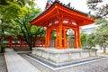 Fushimi Inari Taisha Shrine in Kyoto, Japan with beautiful red gate and japanese garden. Red Torii gates in Fushimi Royalty Free Stock Photo