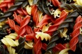 Fusili tricolore pasta shells Royalty Free Stock Photo