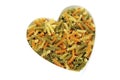 Fusilli heart Royalty Free Stock Photo