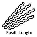 Fusilli lunghi icon, outline style Royalty Free Stock Photo