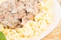 Fusilli with mushroom sauce