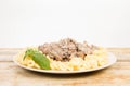 Fusilli with mushroom sauce