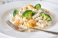 Fusilli pasta with broccoli Royalty Free Stock Photo