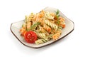 Fusilli pasta with tomato sauce Royalty Free Stock Photo