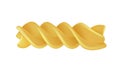 Uncooked Fusilli Pasta Vector On White Background