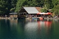 Fusine lakes, a mountain lake in northern Italy Royalty Free Stock Photo