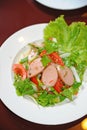 Fusion food sausage salad