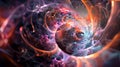A fusion of organic and geometric forms hinting at the blend of classical and quantum principles in quantum loop gravity